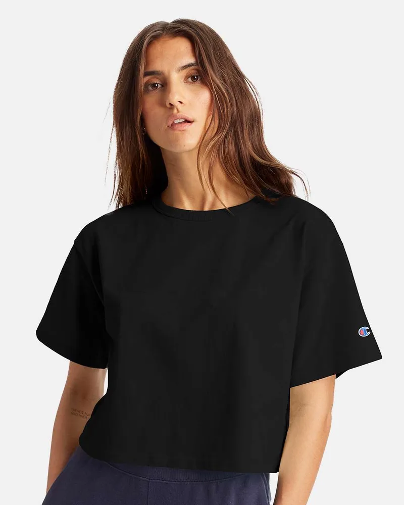 Champion® Women's Heritage Jersey Cropped T-Shirt