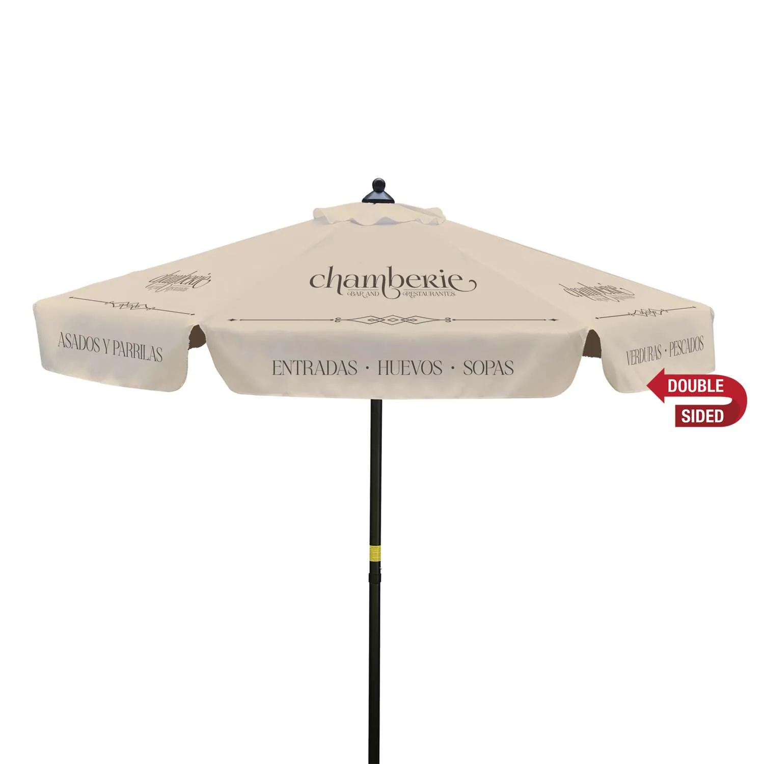 7' Steel Market Umbrella Double-Sided Dye Sub Kit w/ Valance