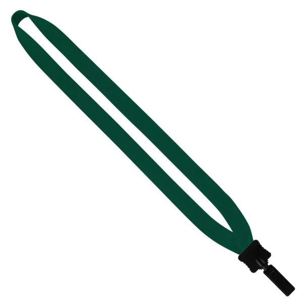3/4" Cotton Lanyard with Plastic Clamshell & Bulldog Clip view 3