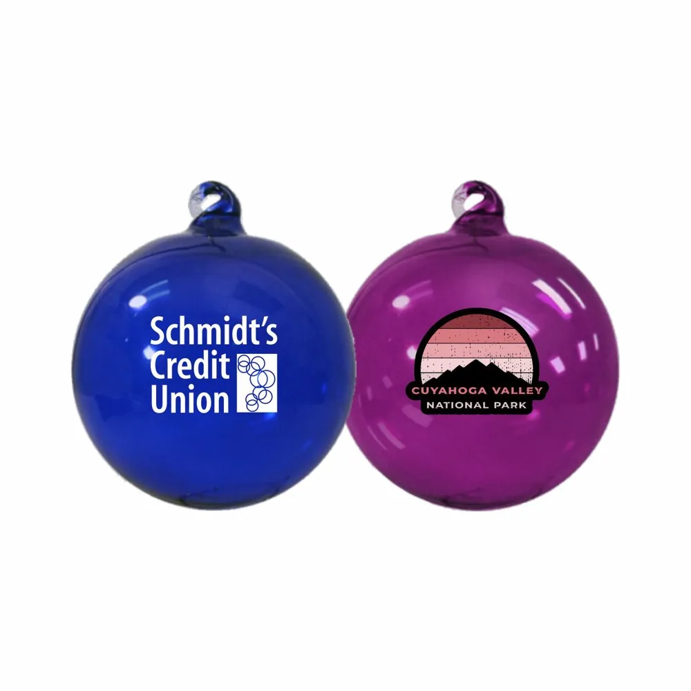 3" Hand Blown Glass Ornament
