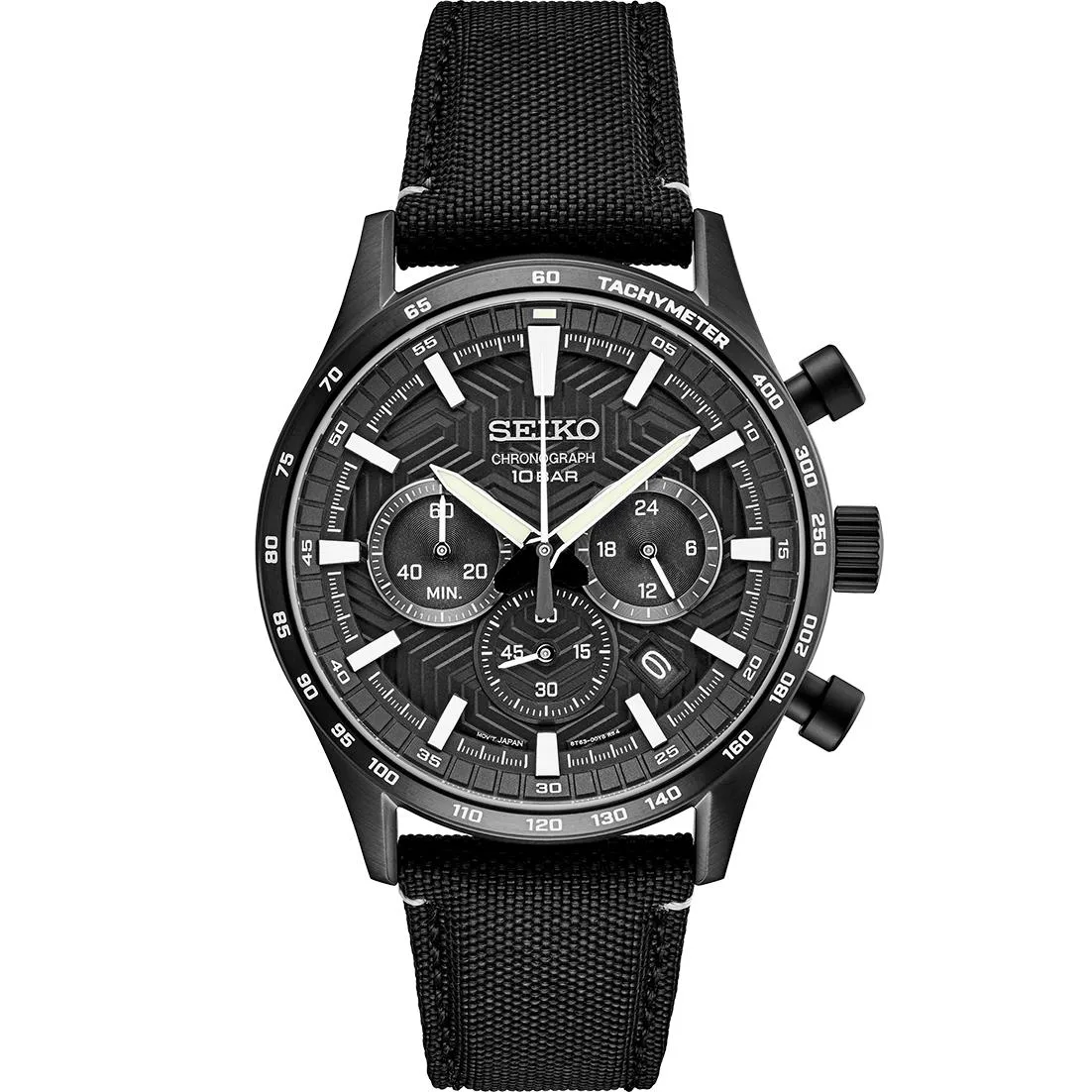 Seiko Watch Essentials Quartz Chrono Black Dial