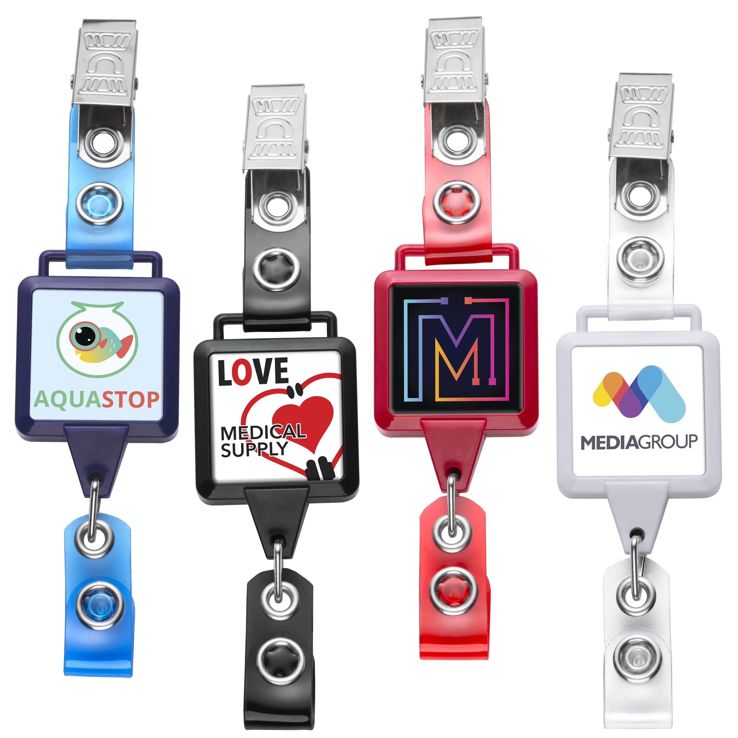 Square Hanger Retractable Badge Reel