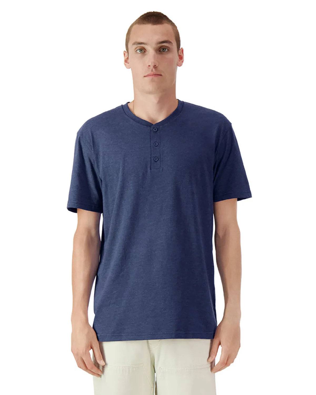 American Apparel Unisex CVC Henley T-Shirt view 5