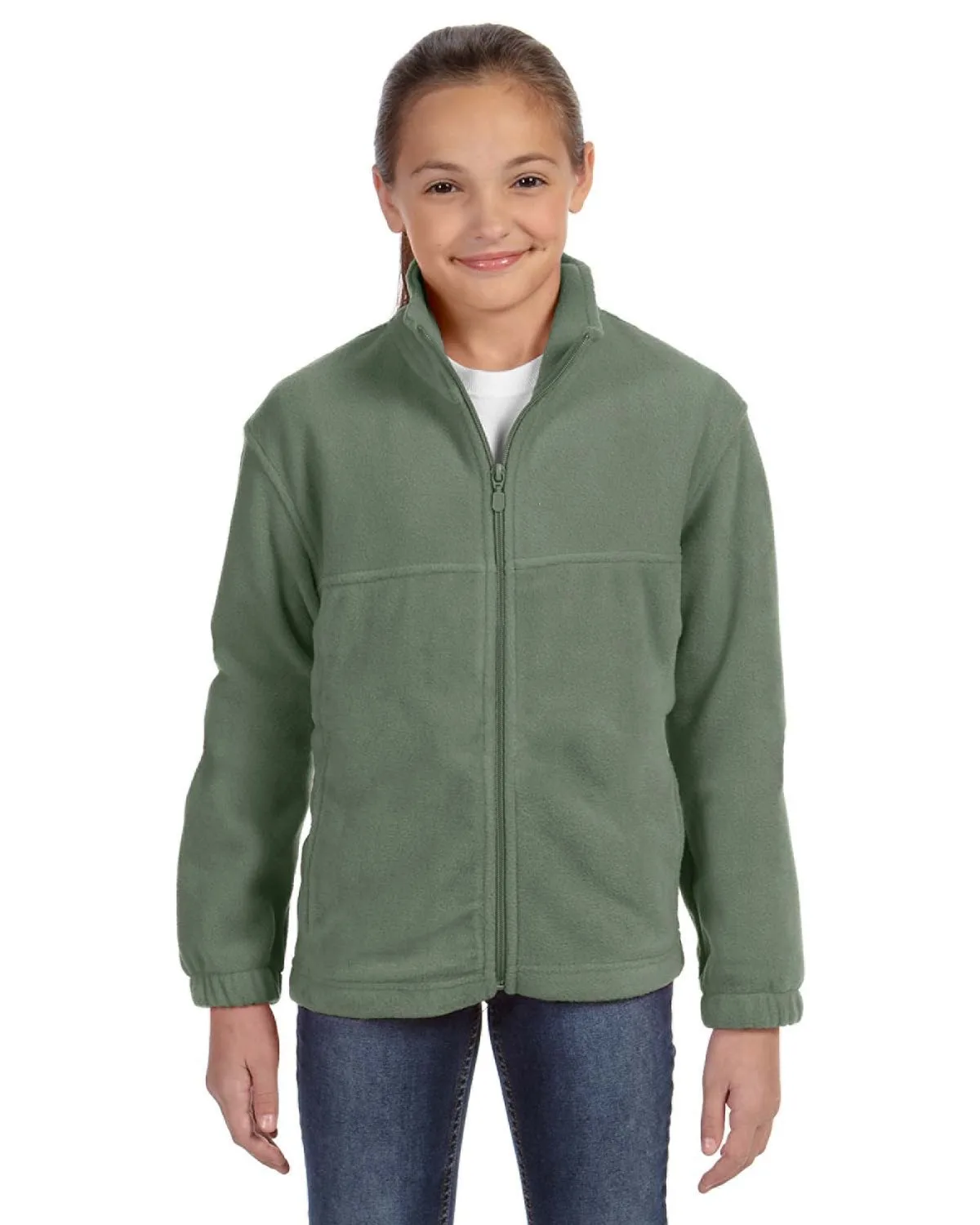Harriton Youth Full-Zip Fleece view 4