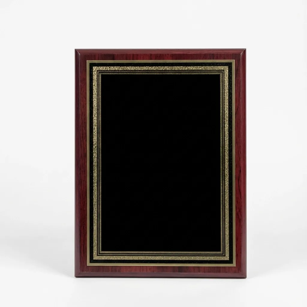 Carlos Mahogany Finish Award Plaque, view 6