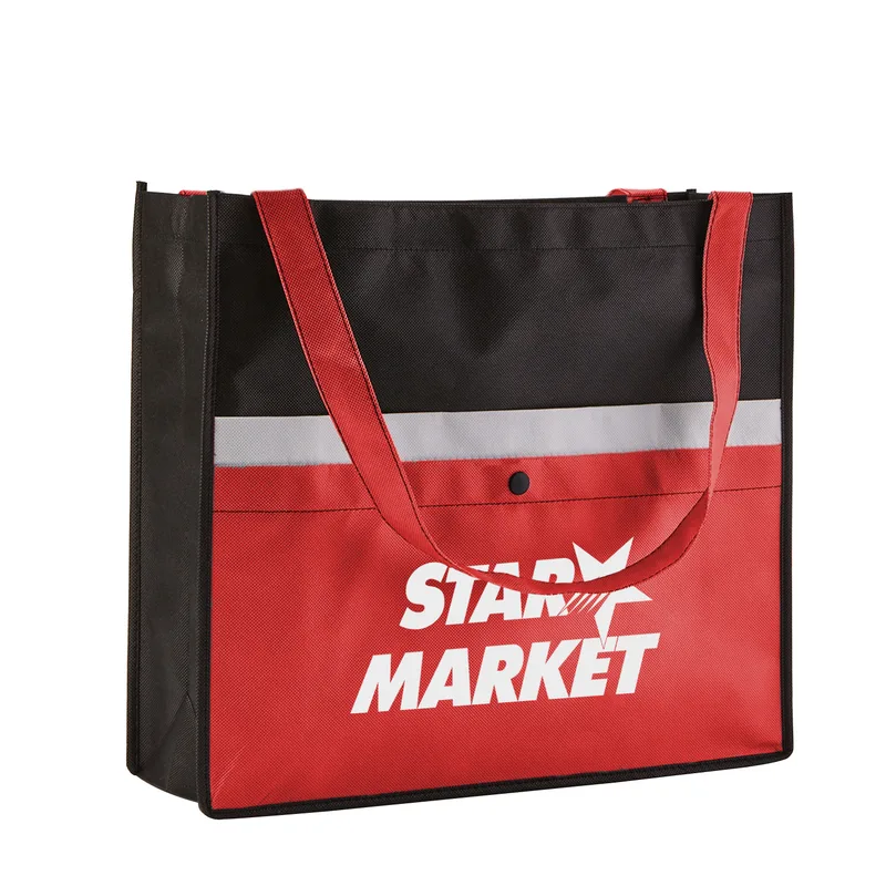 Corridor Non-Woven Snap Pocket Tote Bag view 4
