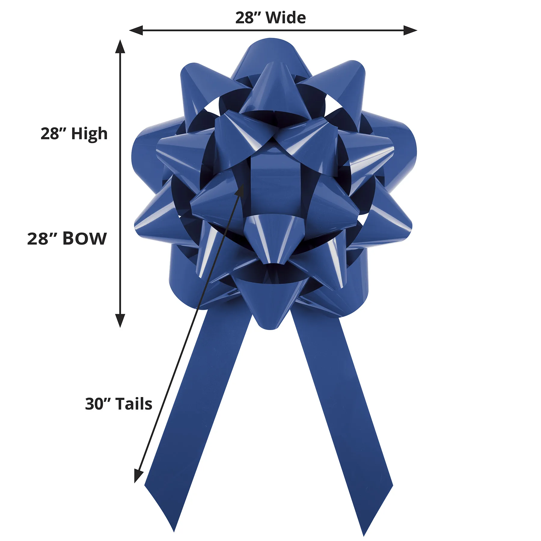 Blue Blank Dimensions View