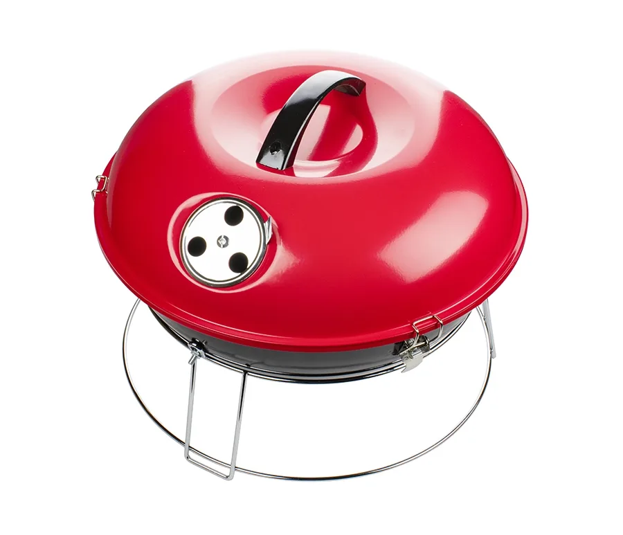 14'' Red Portable Charcoal BBQ Grill