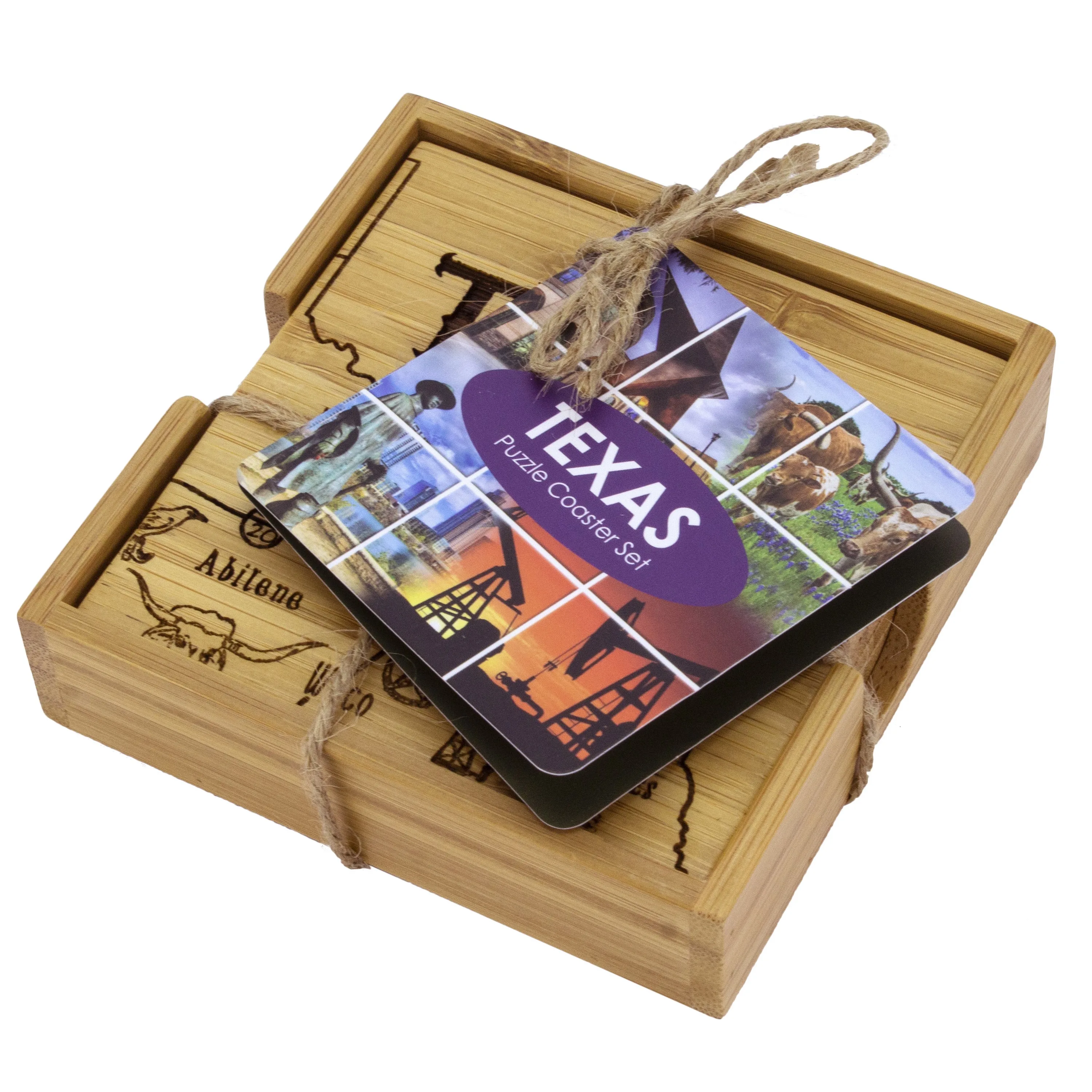 Texas Puzzle Coaster Set view 4