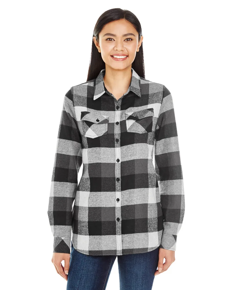 Burnside Ladies' Plaid Boyfriend Flannel Shirt