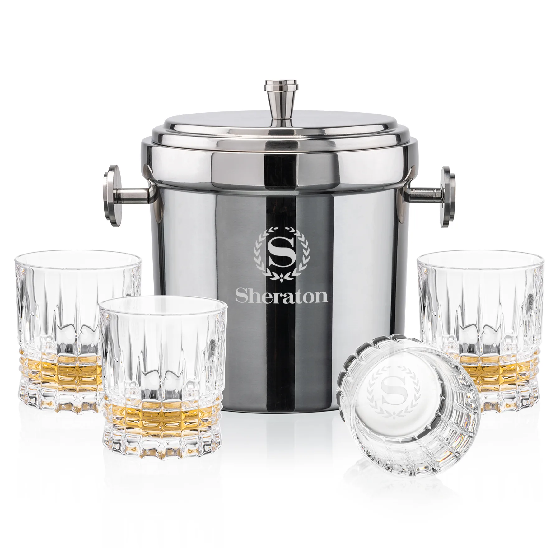 Milano Bucket Set, Laser Engraving, Set of 5