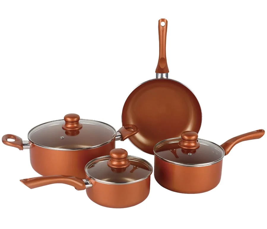 7 Piece Copper Cookware Set