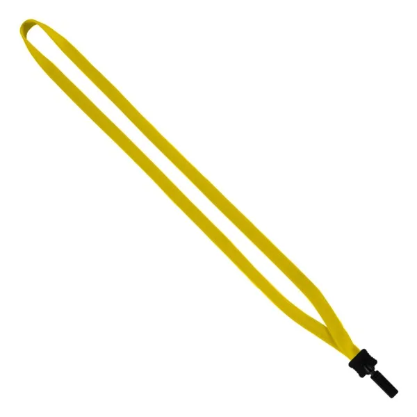 1/2" Cotton Lanyard with Plastic Clamshell & Bulldog Clip view 3