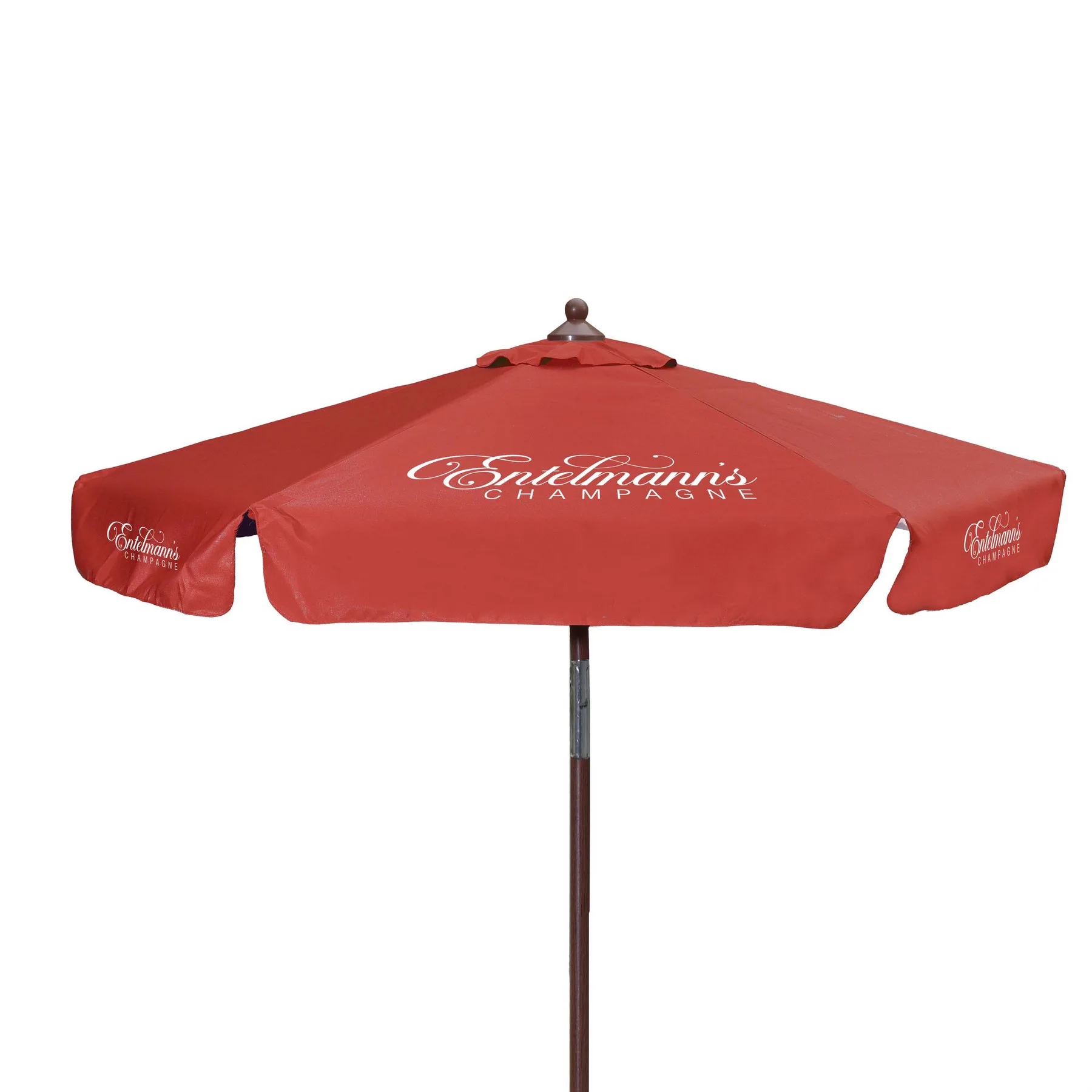 7' Wood Look Tilting Market Umbrella Kit With Valance 6 Imp view 5