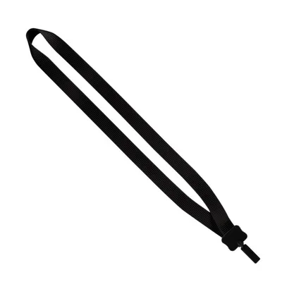 3/4" Smooth Nylon Lanyard with Plastic Clamshell & Bulldog Clip