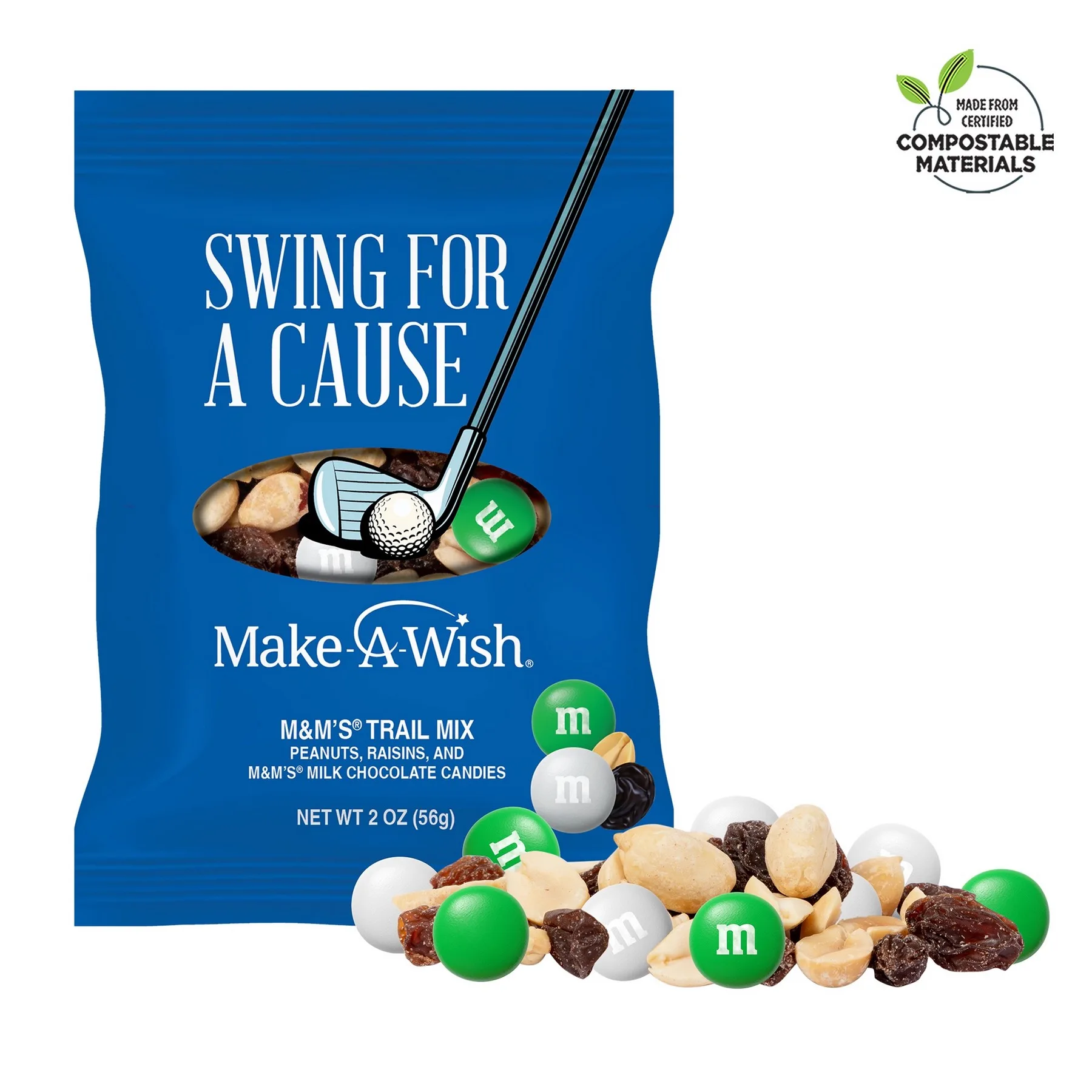 Golf - 2oz Color Choice M&M'S® Trail Mix, Full Color Digibag