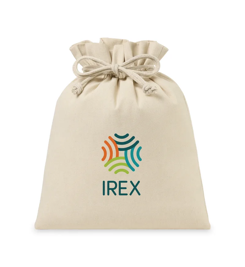 Canvas Drawstring Gift Bag - Large - Natural