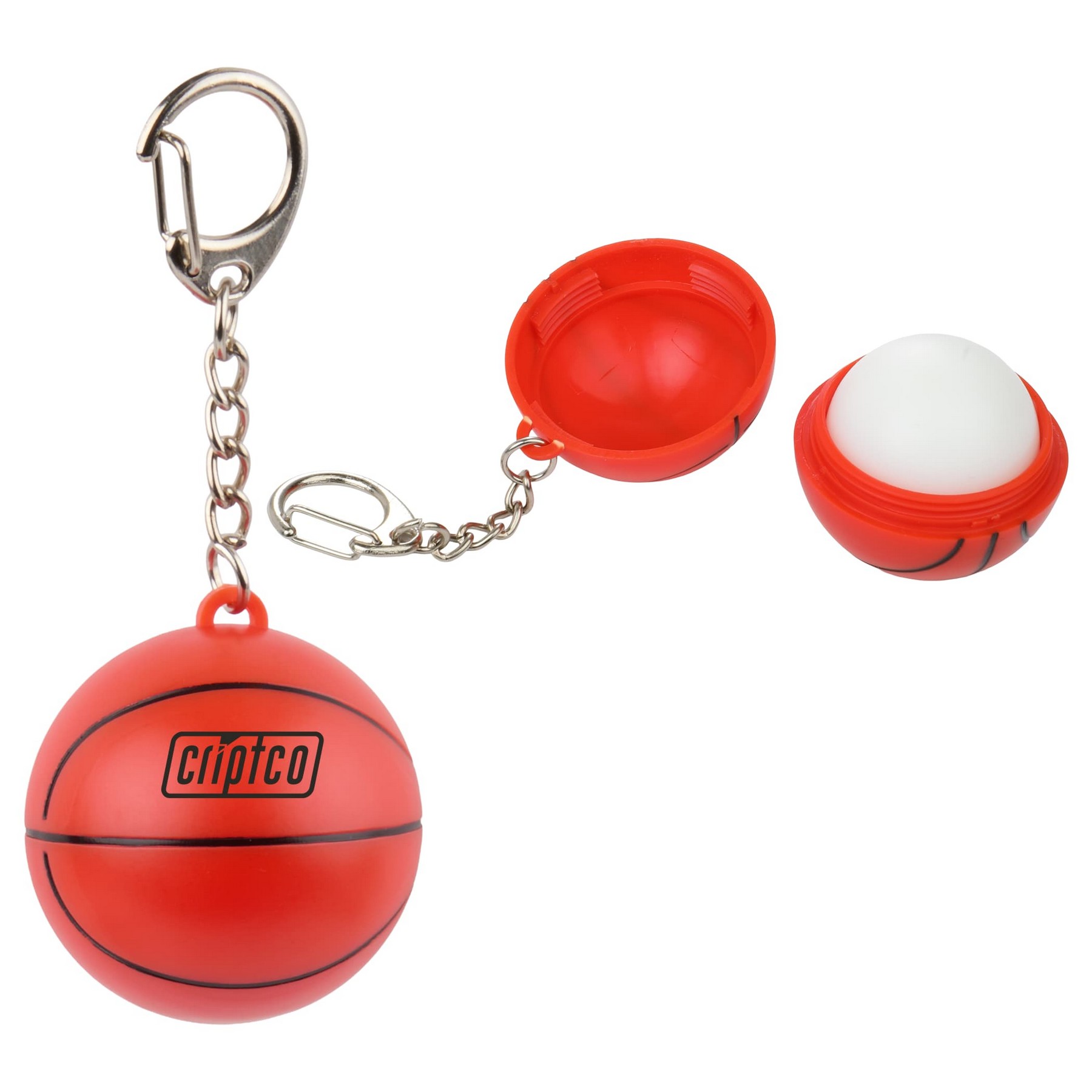 Basketball SPF15 Lip Balm with Keychain
