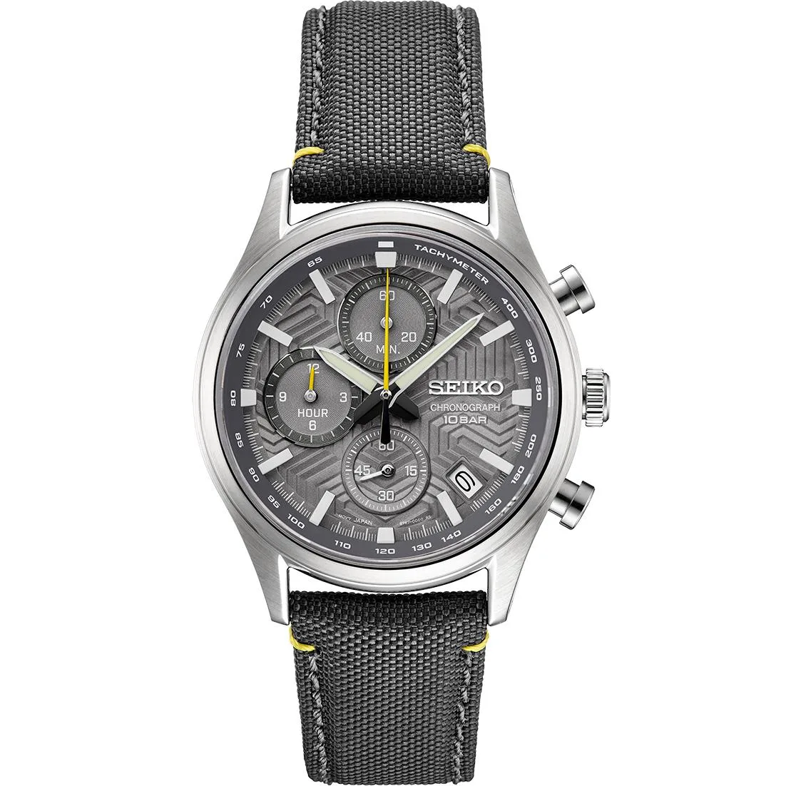 Seiko Watch Essentials Ss Chronograph Gray Dial