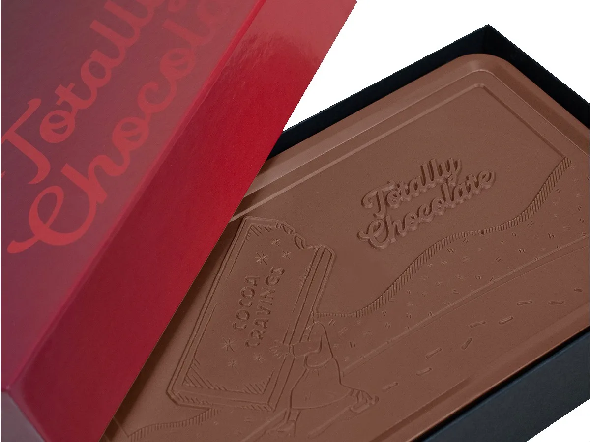 Mighty 8oz. Engraved Chocolate Bar with Luxury Custom Packaging