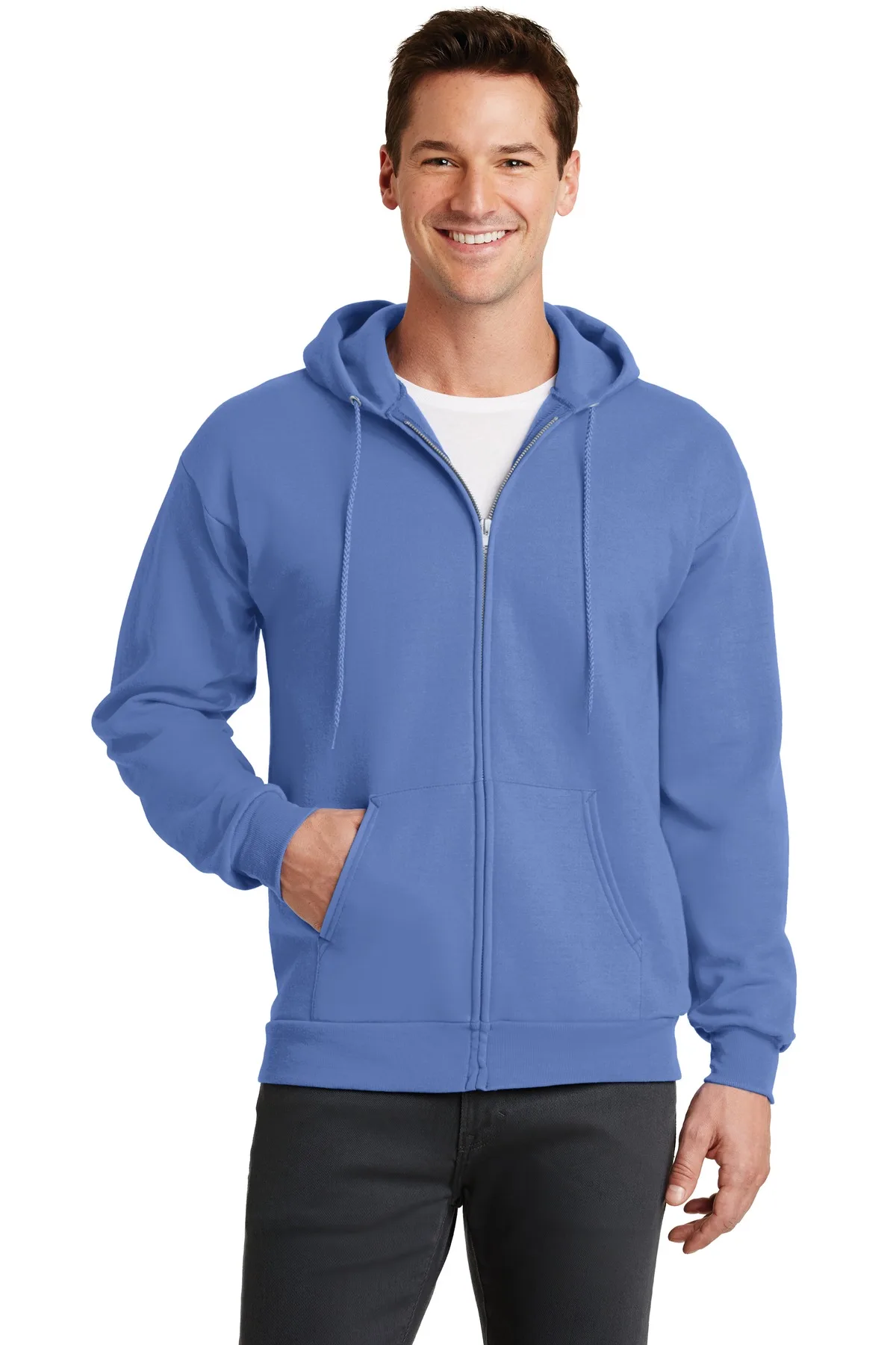 Port & Co™ Core Fleece Full-Zip Hooded Sweatshirt. view 4