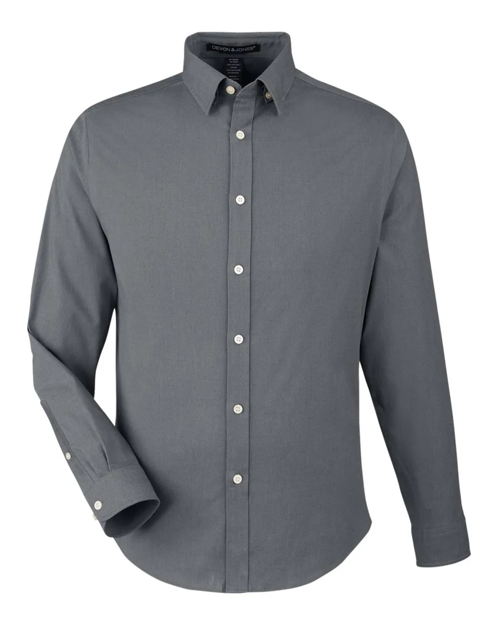 Devon and Jones® Men's CrownLux Performance® Spencer Poplin Dress Shirt view 5