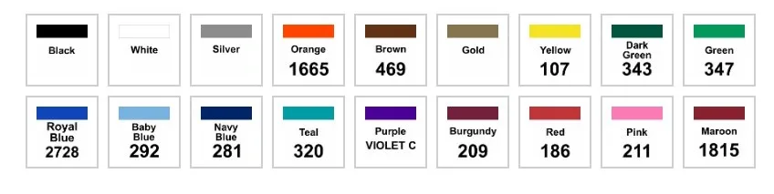 Standard Imprint Colors