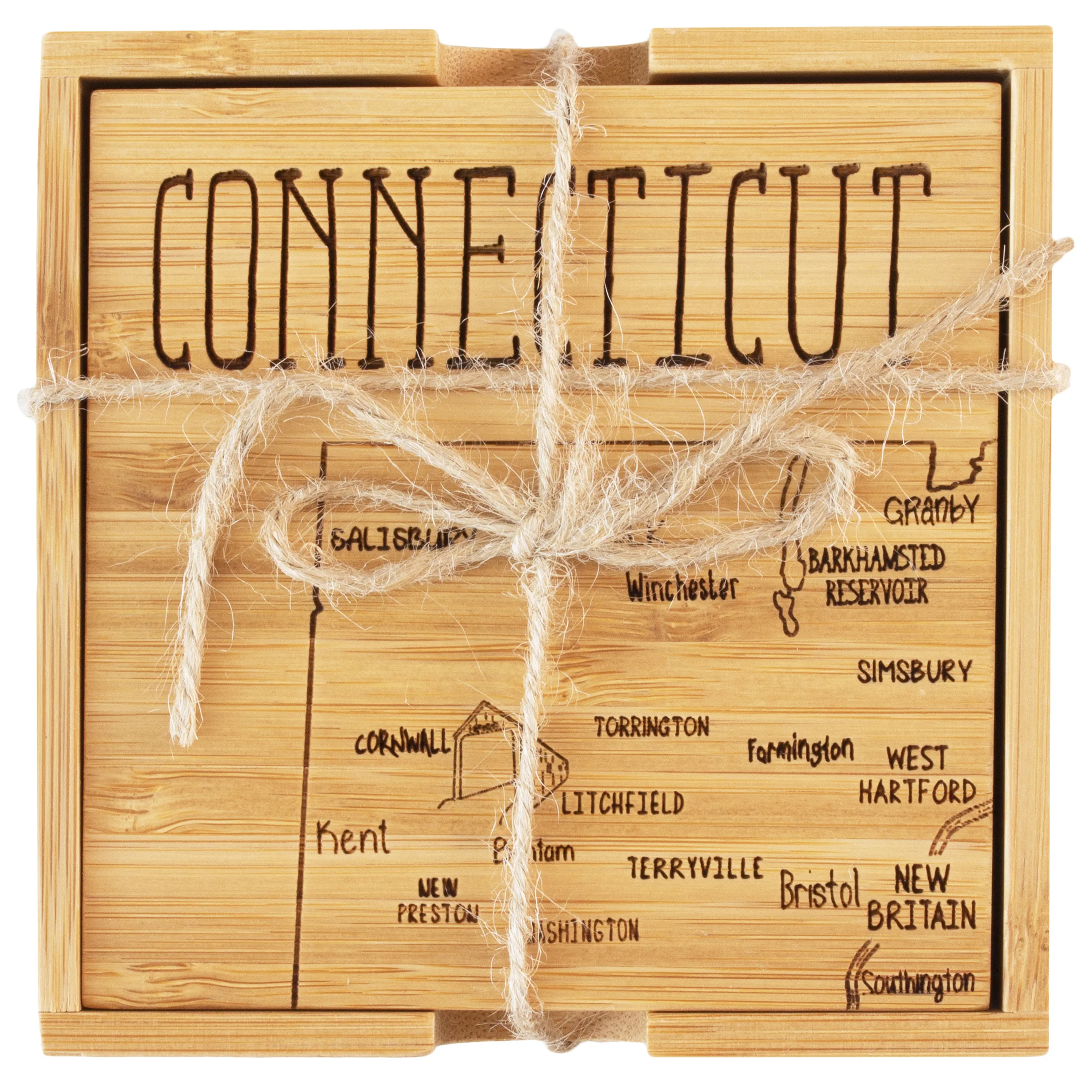 Connecticut Puzzle Coaster Set view 3