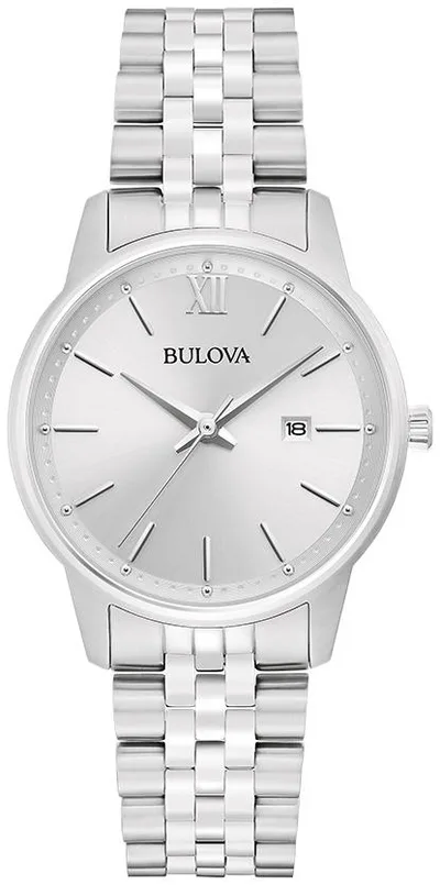 Bulova Watches Corporate Exclusive Classic Ladies' Watch, Silvertone w/Silver White Dial