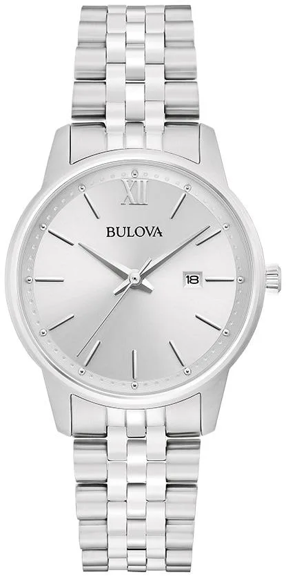 Bulova Watches Corporate Exclusive Classic Ladies' Watch, Silvertone w/Silver White Dial