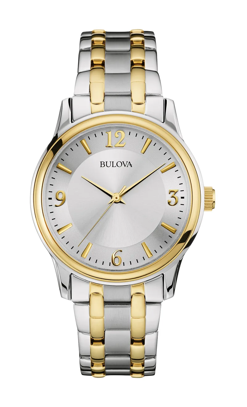 Bulova Watches Corporate Collection Men's Two-Tone Bracelet Watch w/Silver-Tone Dial