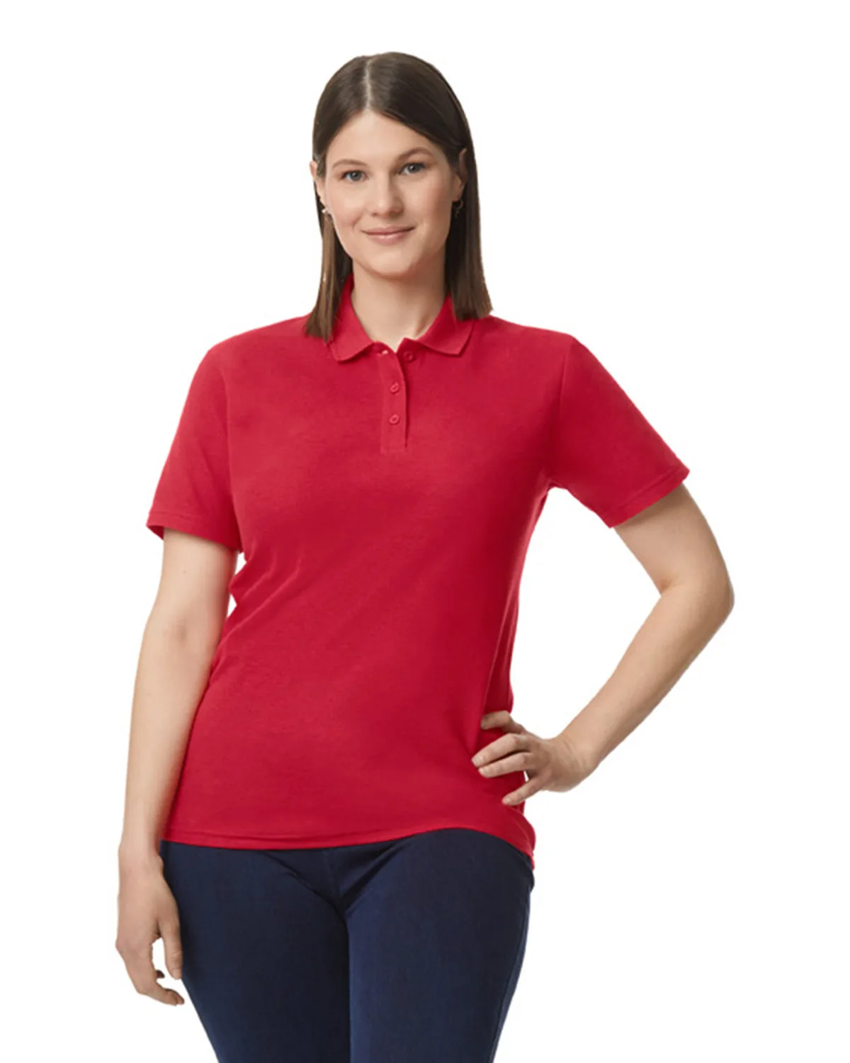 Gildan Ladies' Softstyle Double Pique Polo view 2