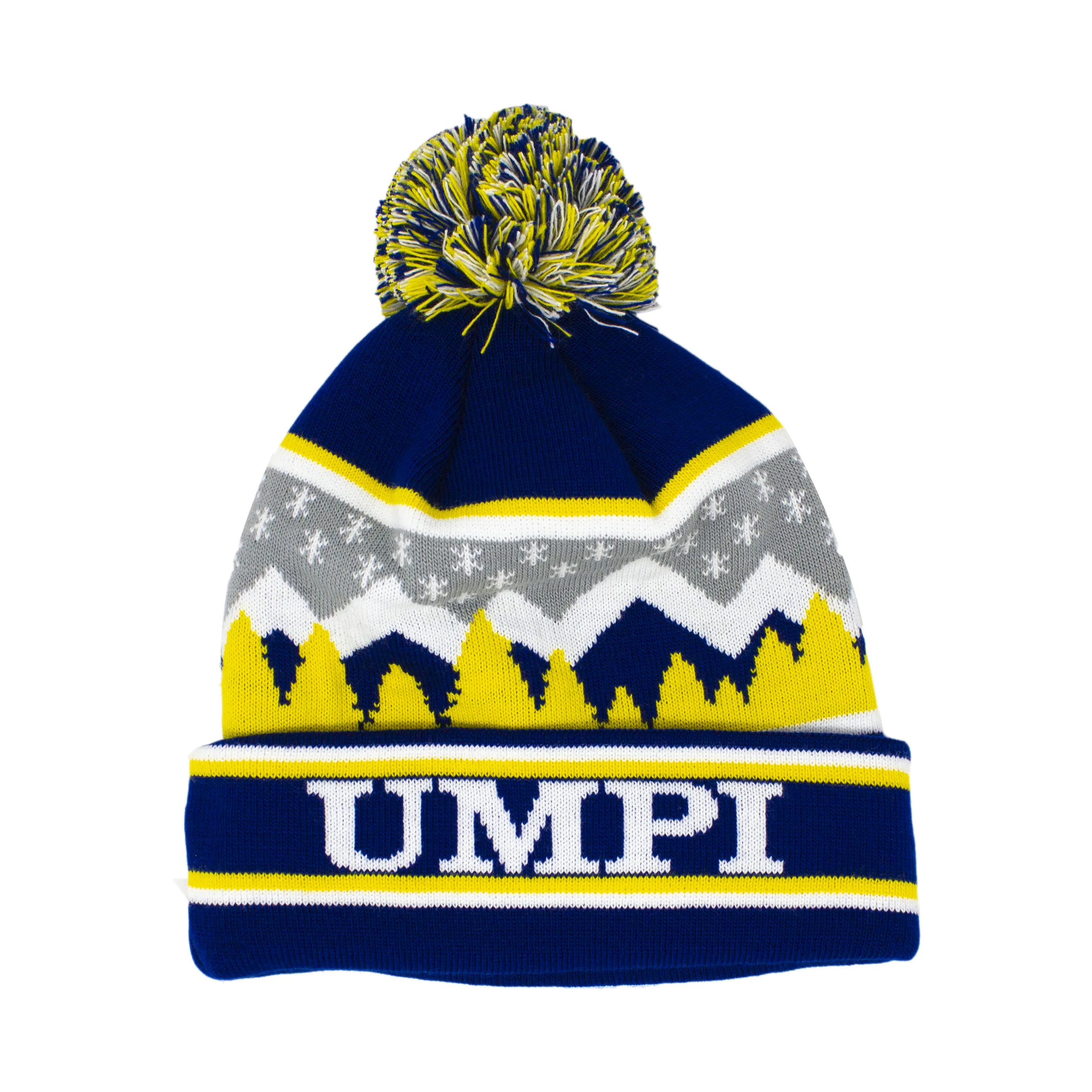 Knit Beanie w/Cuff & Pom
