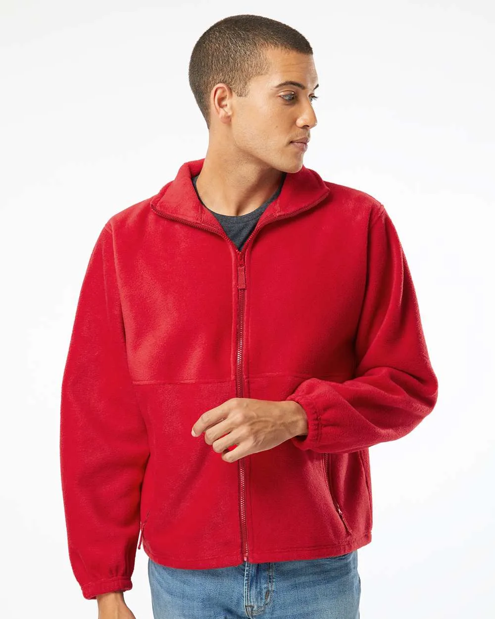 Burnside® Polar Fleece Full Zip Jacket view 5