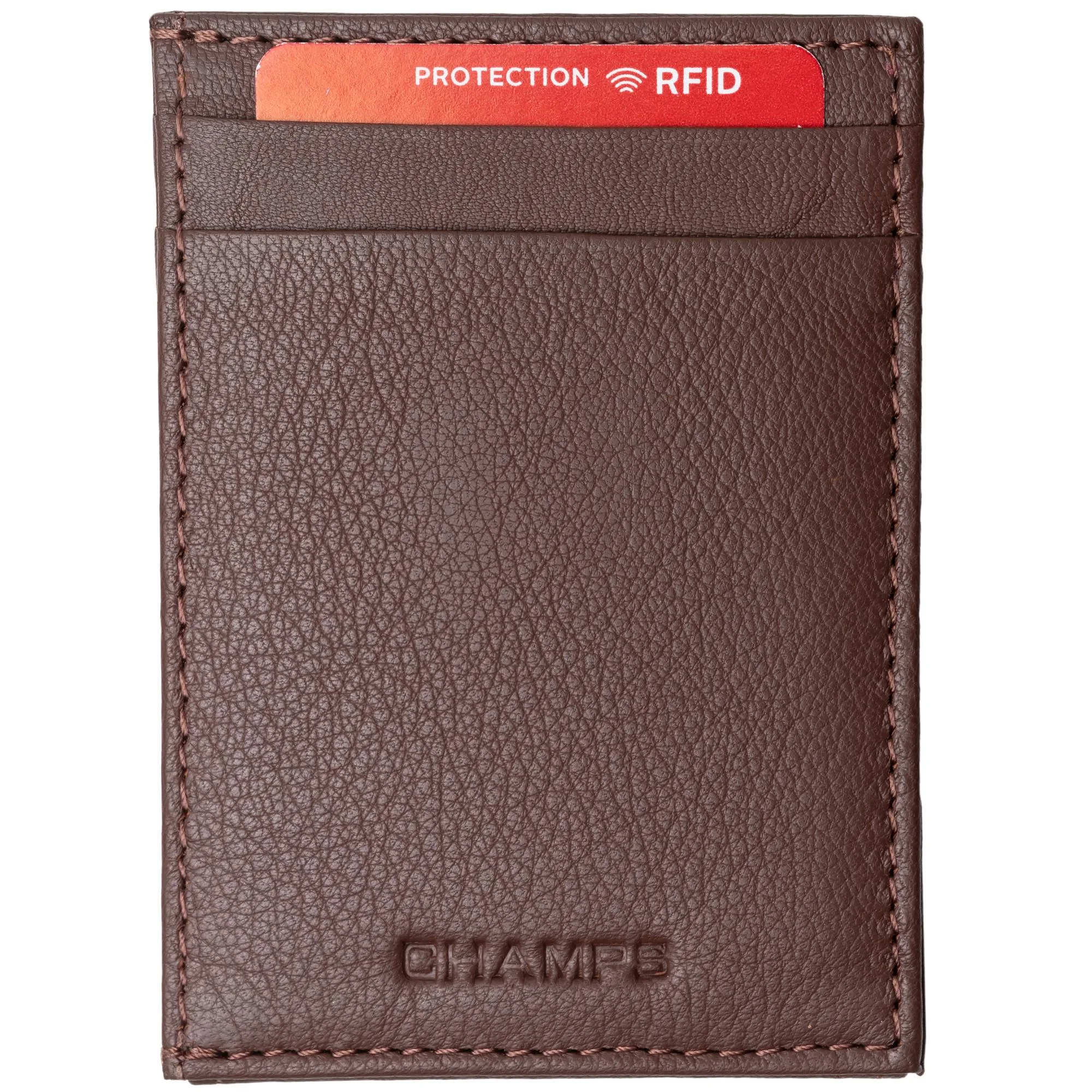 Champs Luggage Mag Hybrid Brown Cardholder Wallet Size 3"X4"X0.25"