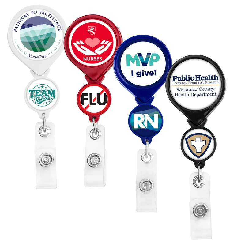 Double Up Round Retractable Badge Reel
