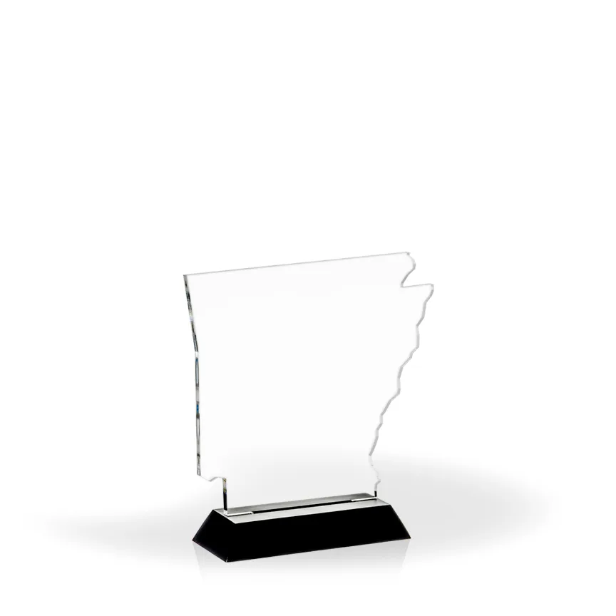 Arkansas Award with Black Wood Base - Engraved view 2