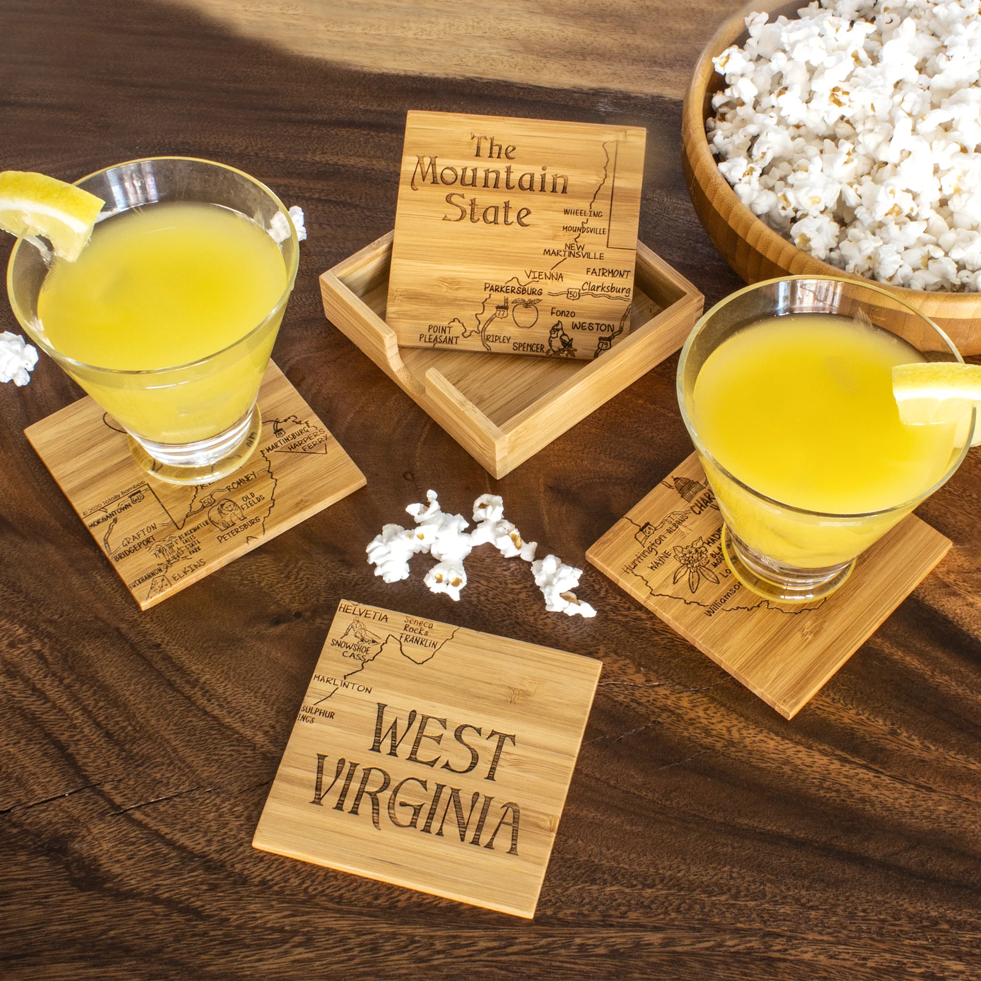 West Virginia Puzzle Coaster Set view 3