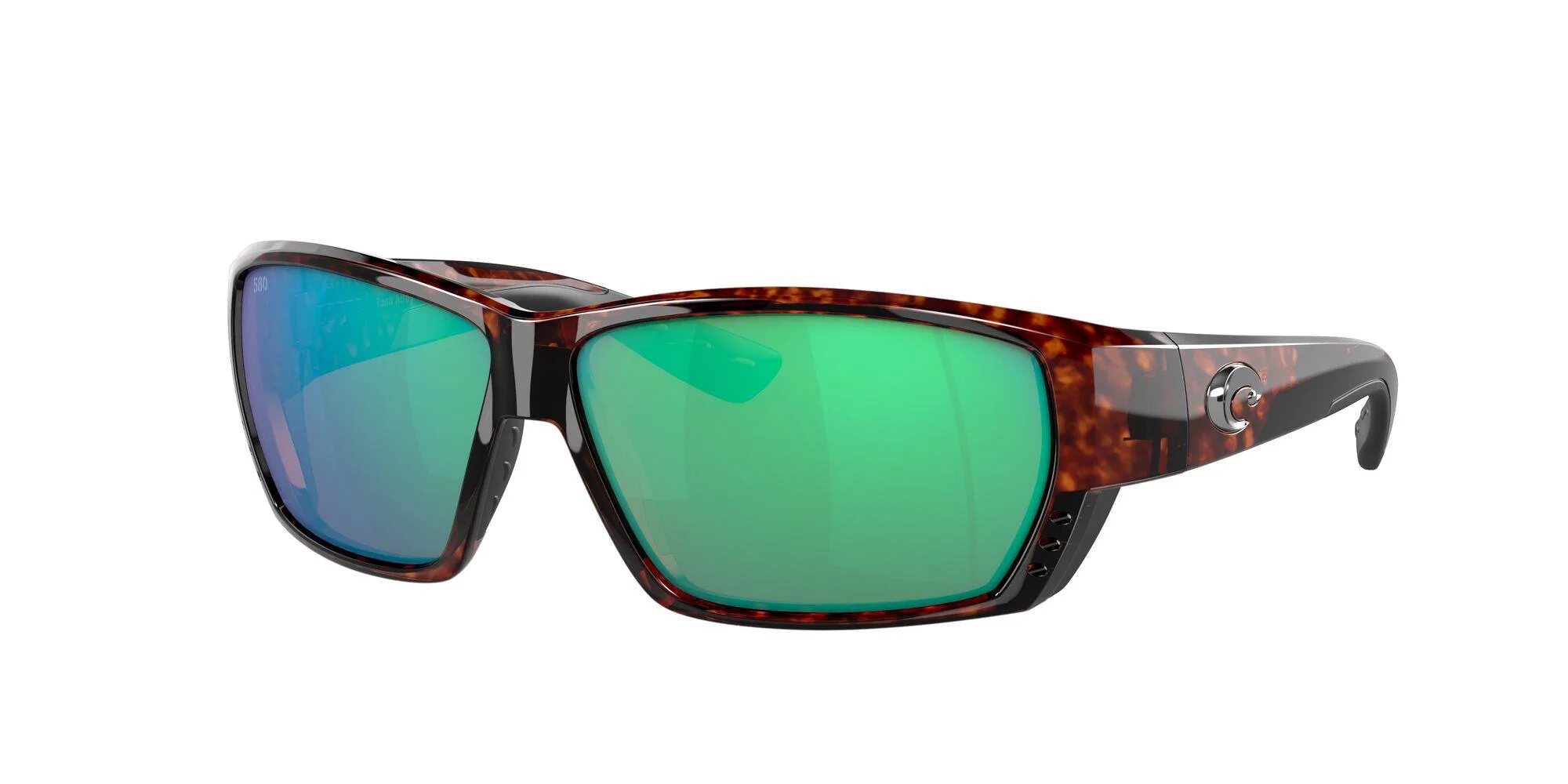 Costa Del Mar Tuna Alley Sunglasses - (Frame) Tortoise; (Lens) Green Mirror 580G