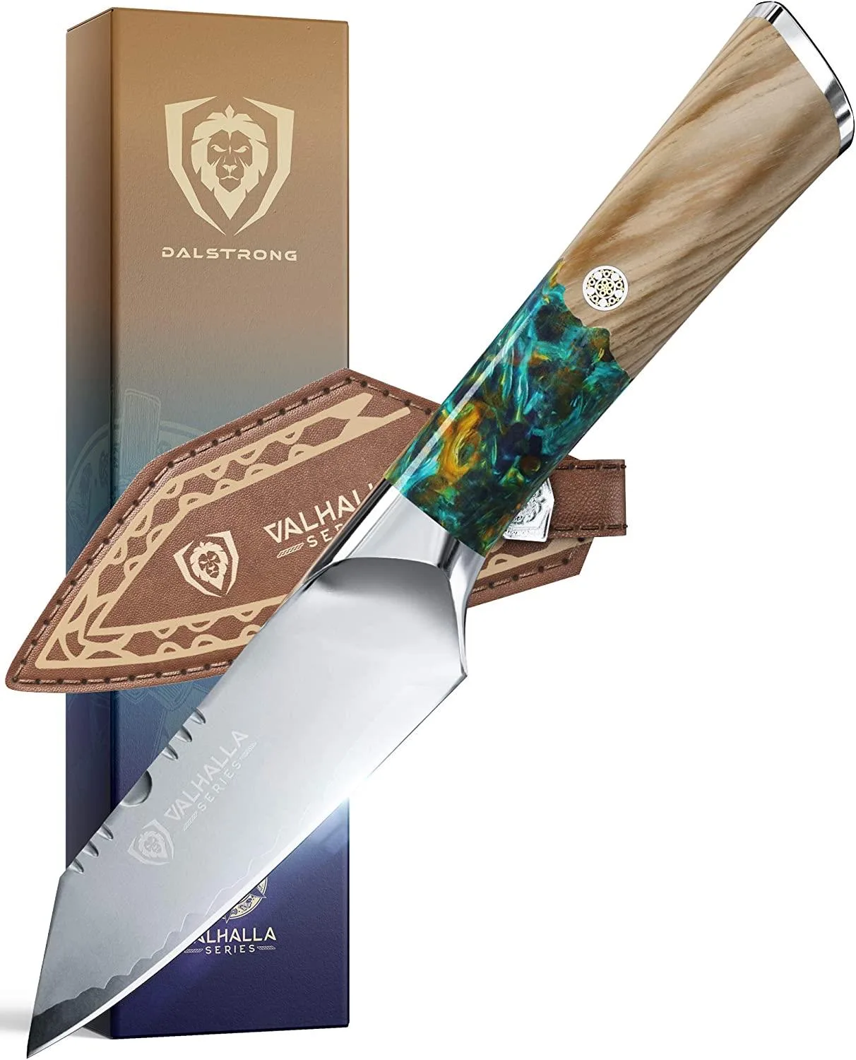 Dalstrong 4" Paring Knife - Valhalla Series - High Carbon Stee L- Resin Handle - Leather Sheath