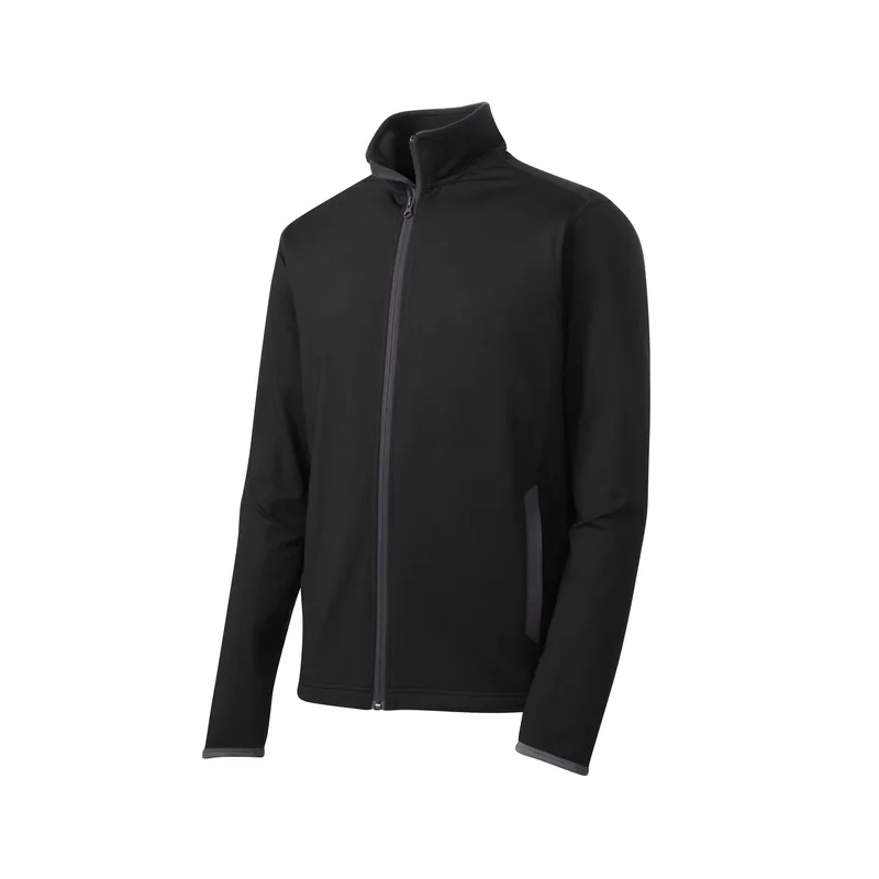 Sport-Tek® Sport-Wick® Stretch Contrast Full-Zip Jacket. view 3