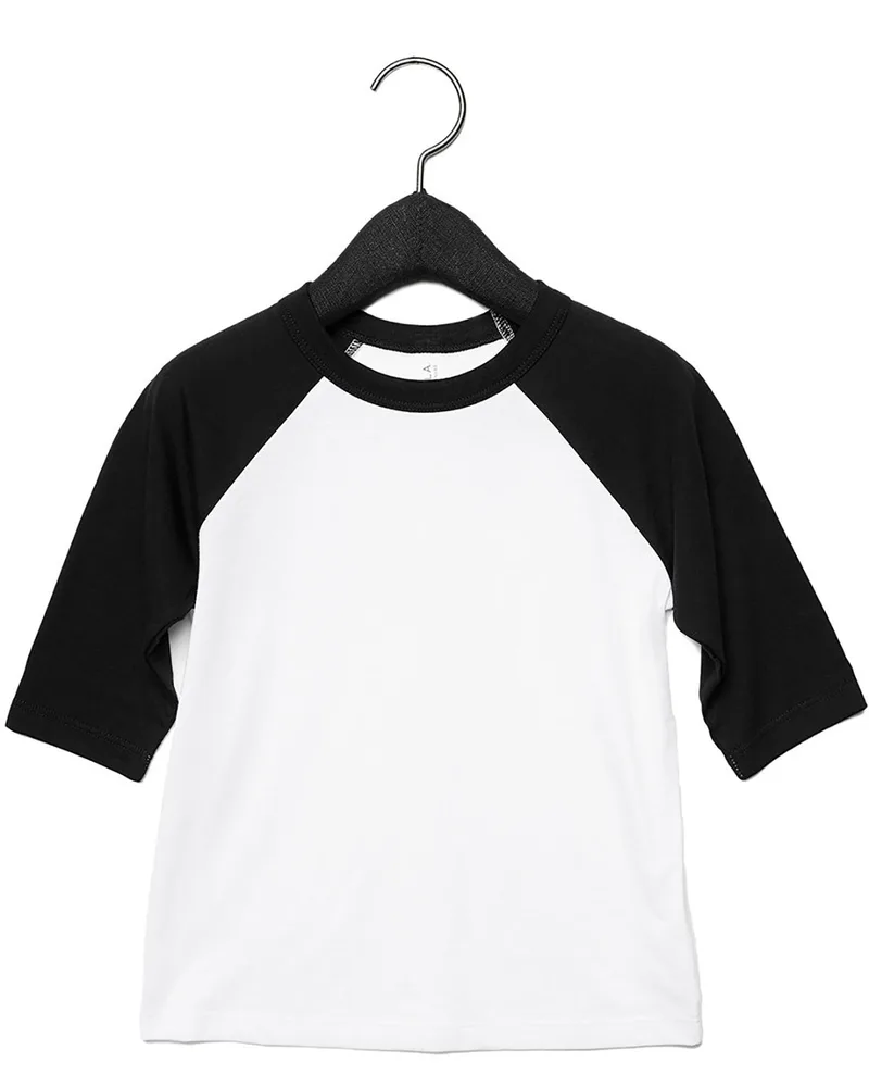 BELLA+CANVAS Toddler Three-Quarter Sleeve Baseball T-Shirt