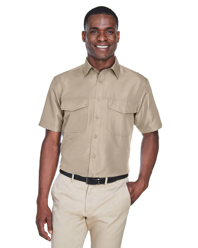 Harriton Men's Key West Short-Sleeve Performance Staff Shirt view 4