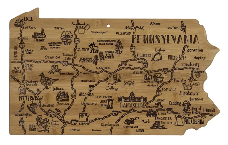 Destination Pennsylvania Cutting & Serving Board