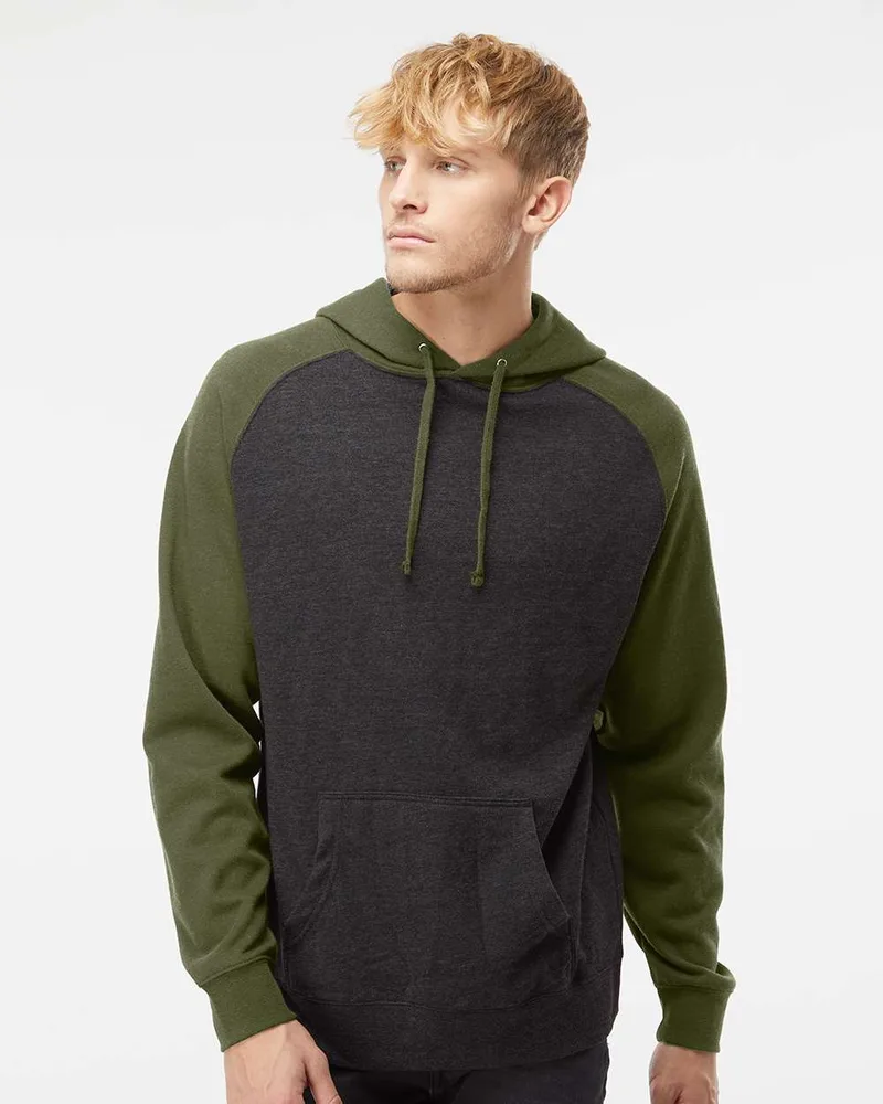 Independent Trading Co.® Unisex Raglan Hooded Sweatshirt