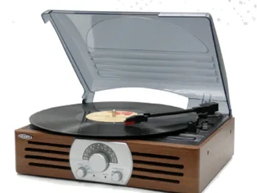 3 Speed Stereo Turntable w/AM/FM Stereo Radio & Built-In Speakers