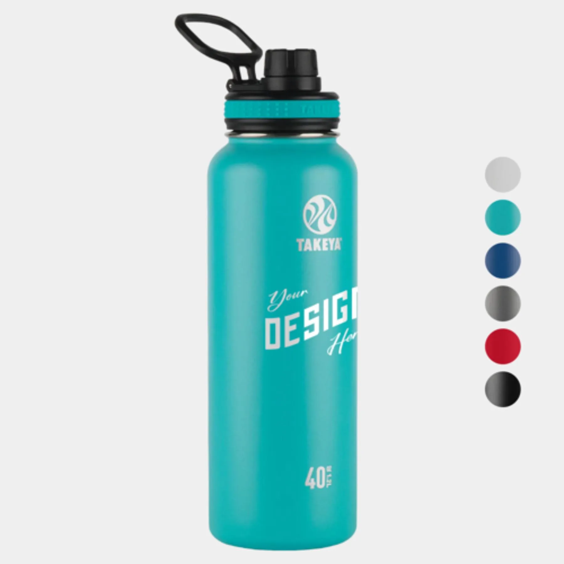 40 oz Takeya® Stainless Steel Insulated Originals Water Bottle w/ Spout Lid