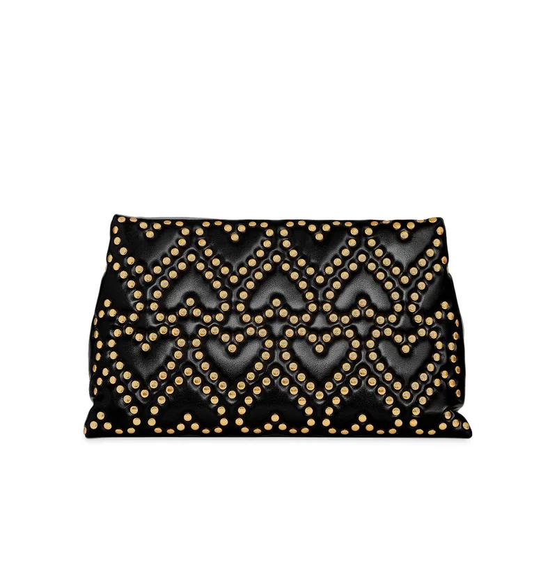 Rebecca Minkoff Heart Studded Quilt Clutch