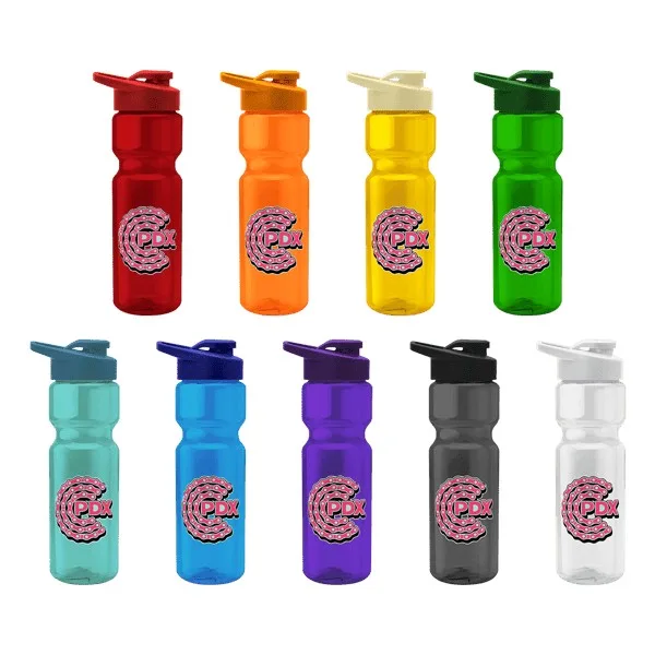 Blazer 28oz Transparent Bike Bottle w/Drink-thru Lid view 2