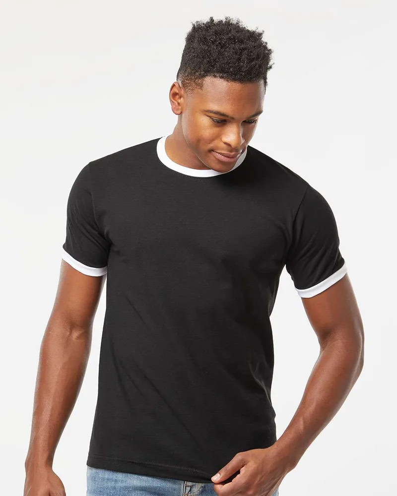 Tultex® Unisex Fine Jersey Ringer Short Sleeve T-Shirt
